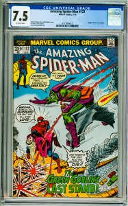 The Amazing Spider-Man #122 (1973) CGC 7.5! OW Pages! Death of Green Goblin