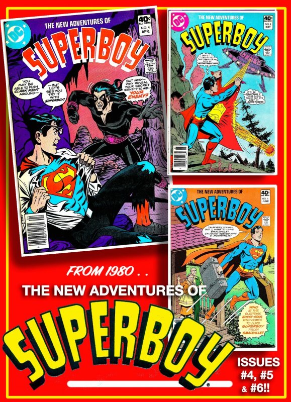 The NEW ADVENTURES of SUPERBOY #4, 5, 6 (1980) 8.0 VF  Kurt Schaffenberger!