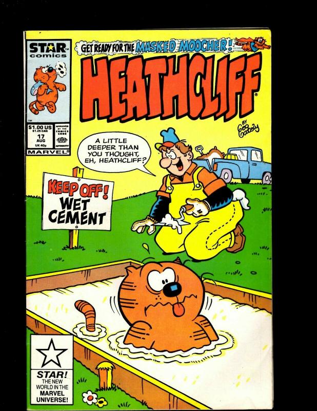 Lot of 12 Heathcliff! Marvel Comic Books #1 2 3 4 6 7 8 9 11 13 16 17 J344