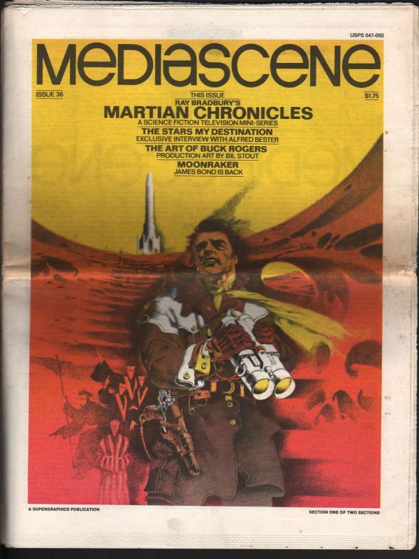 Mediascene #36 1979-Ray Bradbury-Buck Rogers-Moonraker-007-James Bond-FN