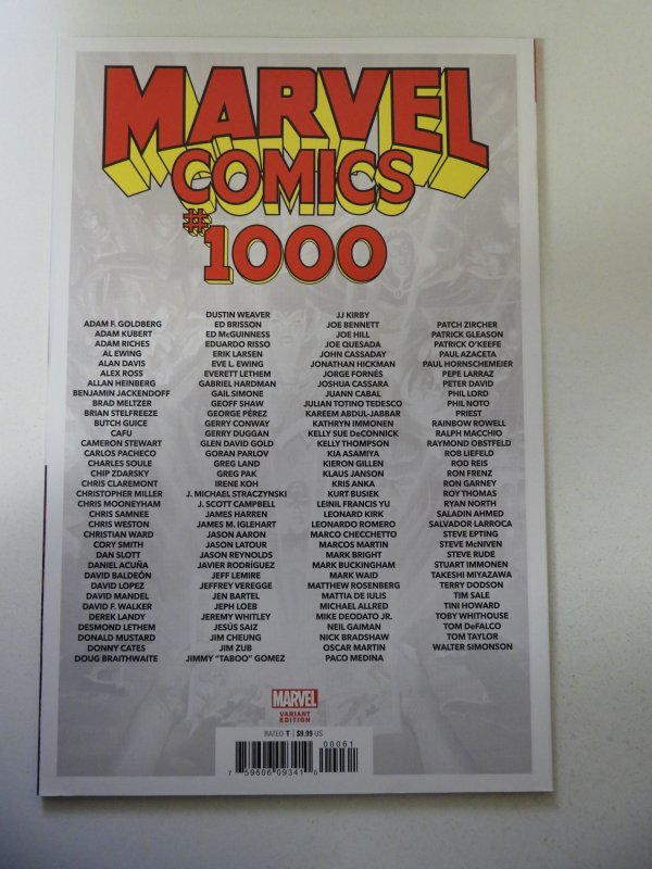 Marvel Comics #1000 Campbell Cover (2019) VF/NM Condition