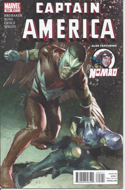 Captain America #604 (May 2010) - Bucky/Captain America, Falcon, Redwing, Nomad