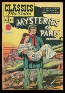 CLASSICS ILLUSTRATED #44 HRN 62-MYSTERIES OF PARIS--2 B FN-