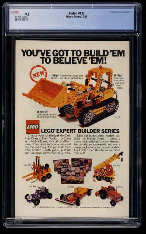 X-Men #130 CGC NM- 9.2 White Pages 1st Dazzler!