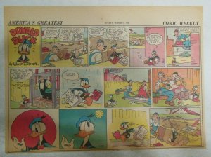 Donald Duck Sunday Page by Walt Disney from 3/15/1942 Half Page Size