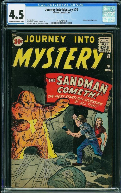 Journey into Mystery #70 (1961) CGC 4.5 Sandman Prototype  [SBD-01]