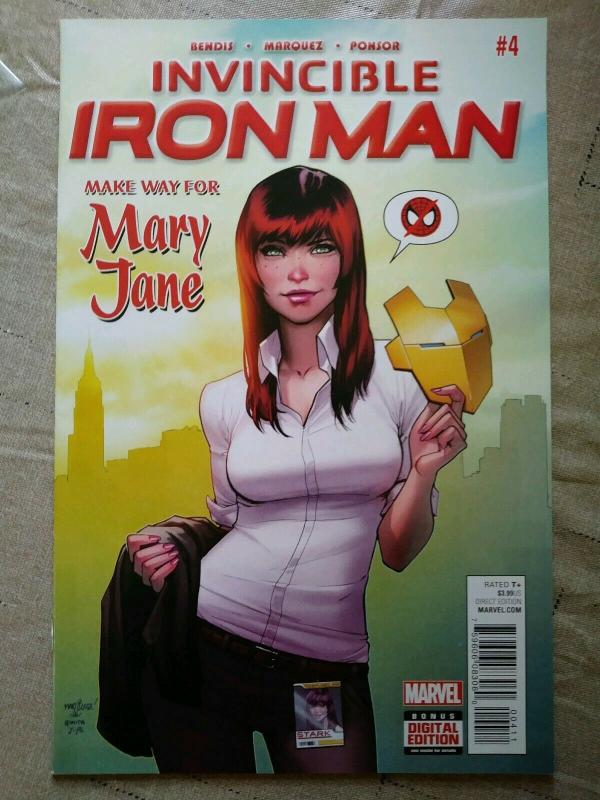 Invincible Iron Man #4 Mary Jane Marvel (2015) Spider-Man app