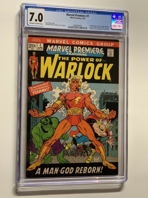 Marvel Premiere 1 cgc 7.0 ow/w pages marvel 1972