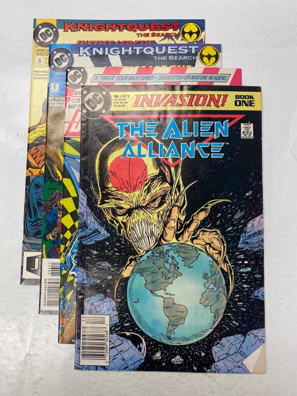 4 DC comic books Justice League Task Force Sonic Disruptors Alien 25 KM33