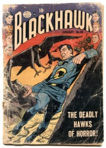 Blackhawk #48 1952- Deadly Hawks of Horror- Golden Age P/F