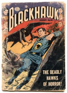 Blackhawk #48 1952- Deadly Hawks of Horror- Golden Age P/F