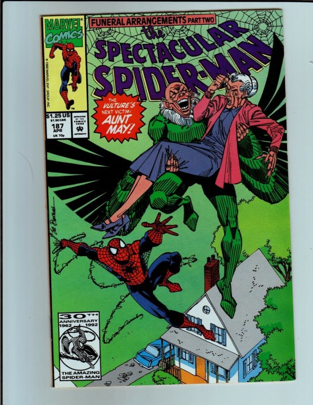 Spectacular Spider-Man #186,#187,& #188(1992) MARVEL COMICS.VF/NM Lot of 3 books