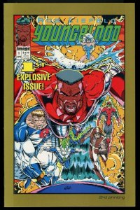 Youngblood #1 Gold Cover Marvel Comics Second Printing May 1992 (VFNM)