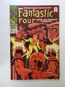 Fantastic Four #81 (1968) VG+ condition top staple detached from cover