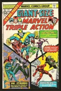 1975 Marvel Giant Size Triple Action V1N1 Avengers /