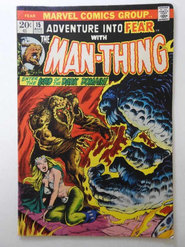 Adventure into Fear #15 (1973) Starring The Man-Thing! Solid Fine- Condition!