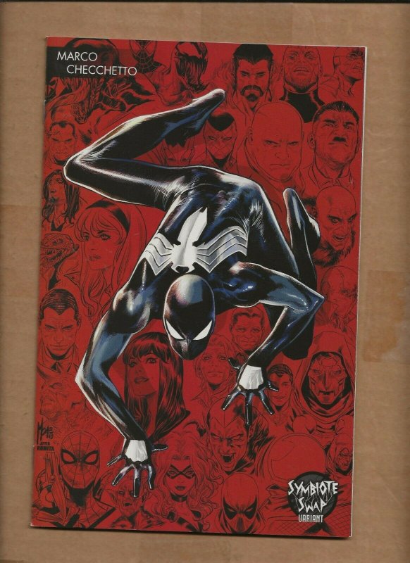 SYMBOITE SPIDER-MAN ALIEN REALITY #1 Checchetto BLACK SUIT  HOMAGE VARIANT