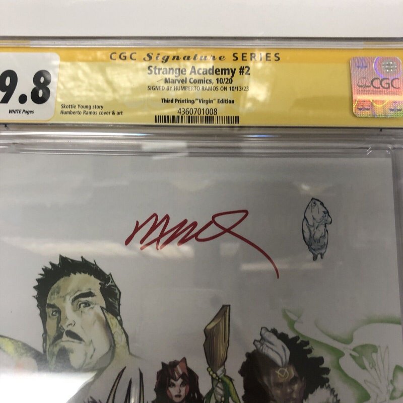 Strange Academy (2022) # 2(CGC 9.8) Signed Ramos * Third Printing Virgin Edition