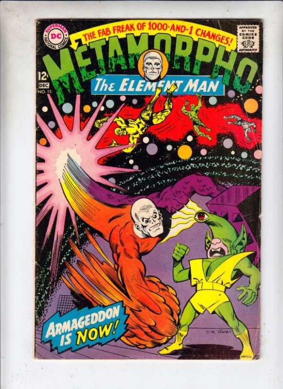 Metamorpho the Element Man #15 (Dec-67) VG/FN Mid-Grade Metamorpho, Simon Sta...