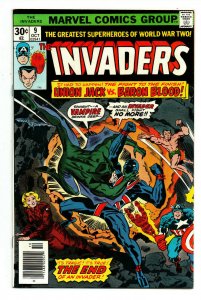 The Invaders #9 newsstand - Union Jack vs Baron Blood - 1976 - VF