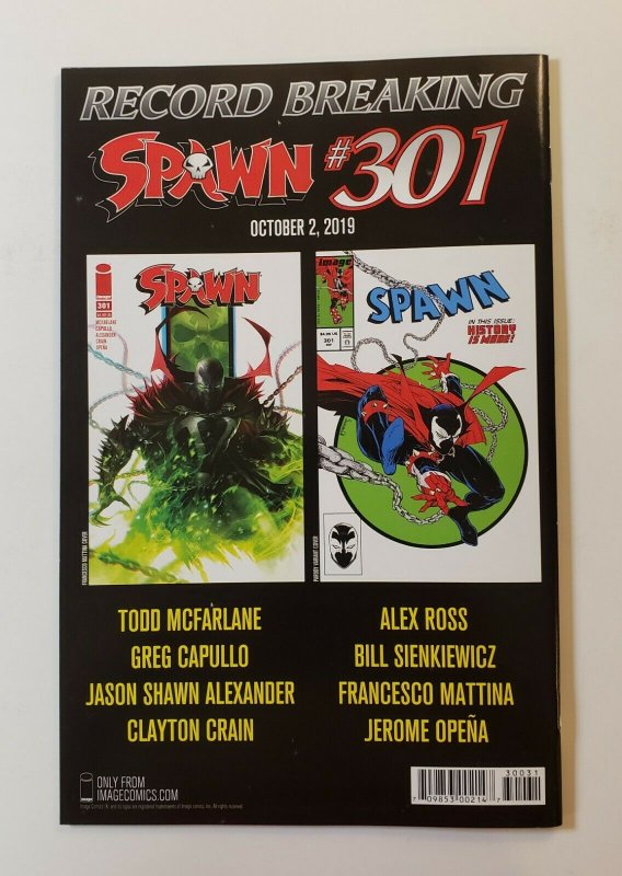 Spawn #300 Image Comics 2019 Capullo Cover Variant first Print NM