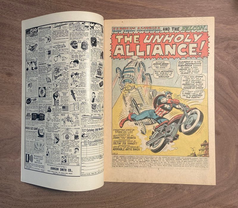 Captain America  #141 ( 8.0 VFN  ) Stan Lee/ John Romita Sr / 1971