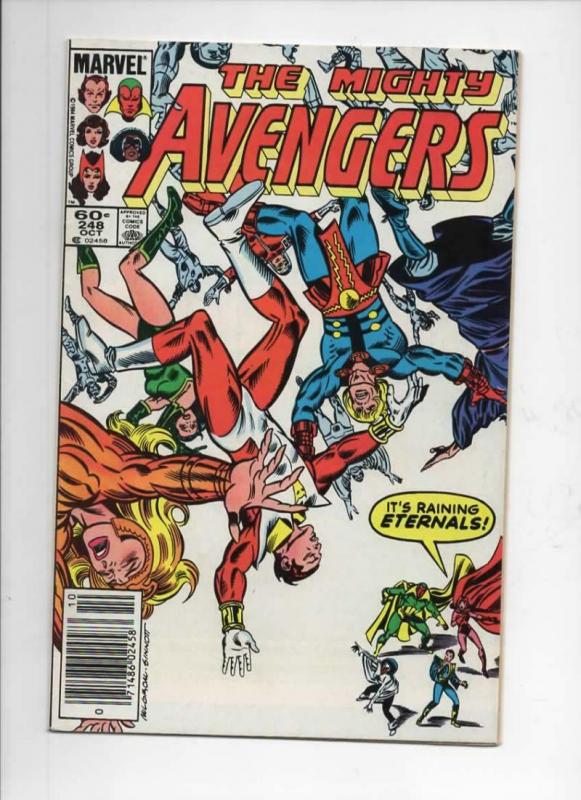 AVENGERS #248, VF/NM, Eternals, Captain Marvel, 1963 1984, Marvel, UPC