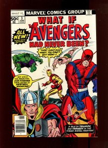 WHAT IF? #3 - NEWSSTAND - AVENGERS NEVER BEEN (9.0 OB) 1977