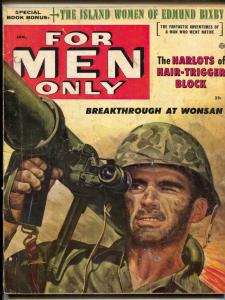 For Men Only Magazine January 1957- Edmund Bixby- Breakthru at Wonsan