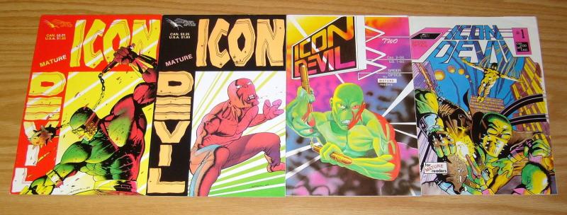 Icon Devil #1-2 VF/NM complete series + vol. 2 #1-2 neil hansen - spyder set