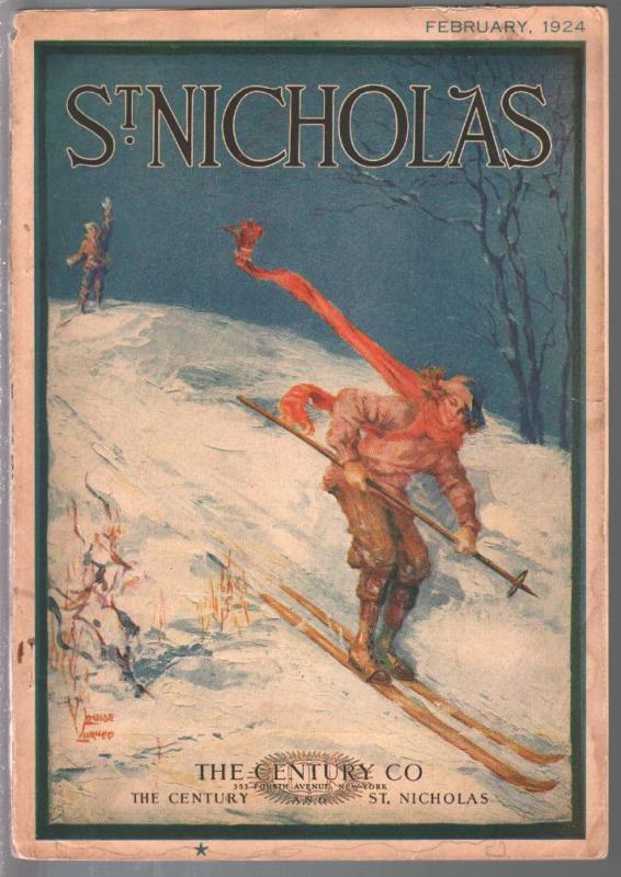 St. Nicholas 2/1924-George Washington-snow ski cover-ads-info-G/VG