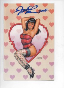 BETTIE PAGE #2 E, VF+, Signed by Joseph Linsner, 2017, Betty, Virgin Variant