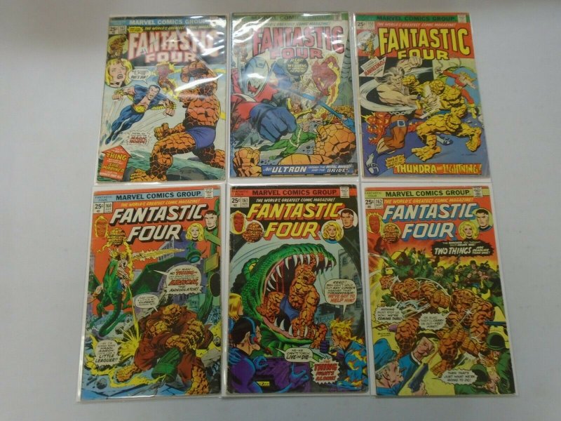 Fantastic Four lot 12 different 25c covers avg 4.0 VG (1974-78)