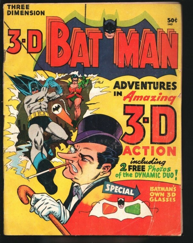 3-D Batman 1966-DC-Murphy Anderson-Carmine Infantino-Penguin-Adam West pix-VG