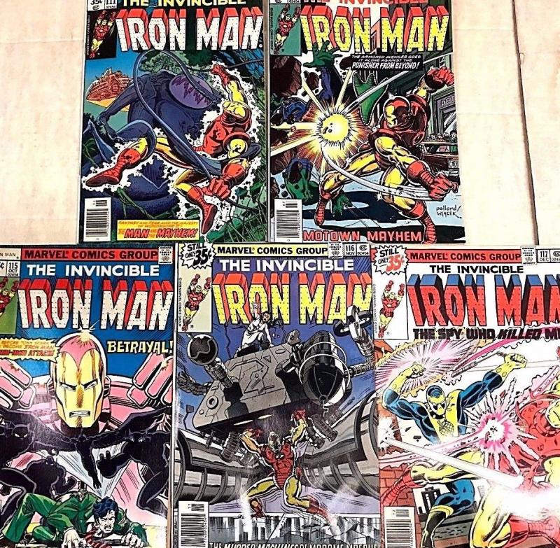 INVINCIBLE IRON MAN#48-117 VG-VF LOT 1972-77(17 BOOKS) MARVEL BRONZE AGE COMICS