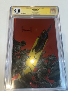 Superman (2023) # 1 (CGC SS 9.8 WP) Signed Kael Ngu • Foil Fan Expo Red Edition