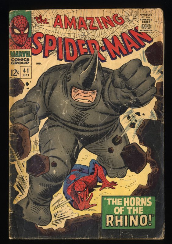 Amazing Spider-Man #41 GD+ 2.5 1st Appearance Rhino!