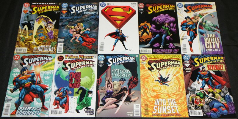 Modern DC SUPERMAN: MAN OF STEEL 85pc Count High Grade Comic Lot Action