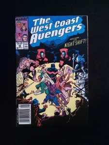 Avengers West Coast #40  MARVEL Comics 1989 VF NEWSSTAND
