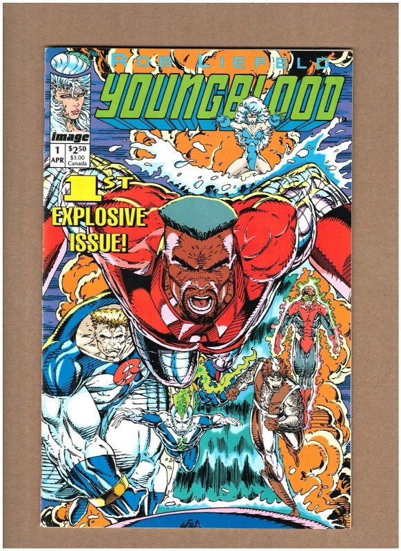 Youngblood #1 Image Comics 1992 w/ Cards Rob Liefeld VF/NM 9.0