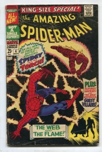 THE AMAZING SPIDER-MAN KING SIZE SPECIAL! #4 (5.5) THE WEB AND THE FLAME! 1967