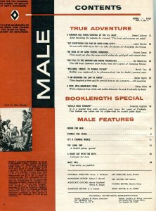 Male Magazine April 1959-JAMES BAMA & GEORGE GROSS ART FN