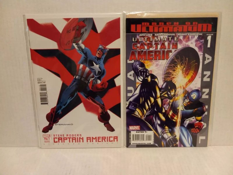 CAPTAIN AMERICA #1: STERANKO + ULTIMATE CAPTAIN AMERICA ANNUAL #1 FREE SHIPPING