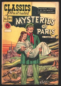 Classics Illustrated #44 HRN 78 1947-Mysteries of Paris-by Eugene Sue-Bondage...