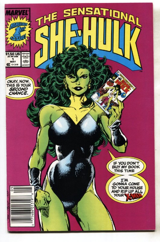 SENSATIONAL SHE-HULK #1--Newsstand--1989--First issue--comic book--VF