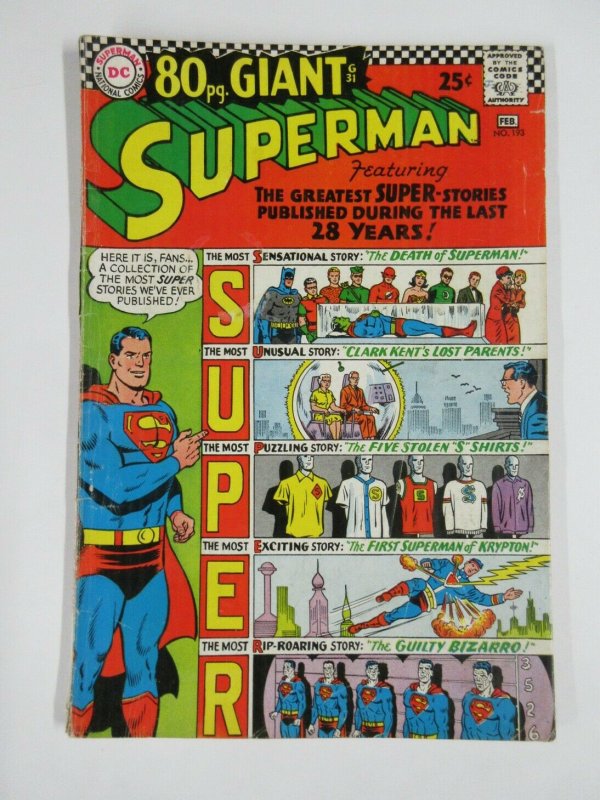 SUPERMAN (1939-1986) 193 G-VG Jan 1967