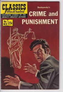 CLASSICS ILLUSTRATED #89 HRN 169 Crime and Punishment (1969) Sharp FN- 5.5