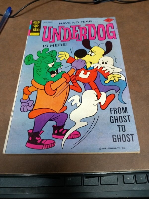 Underdog #9 bronze age 1976 Gold Key cartoon tv show kids classic Leonardo ttv