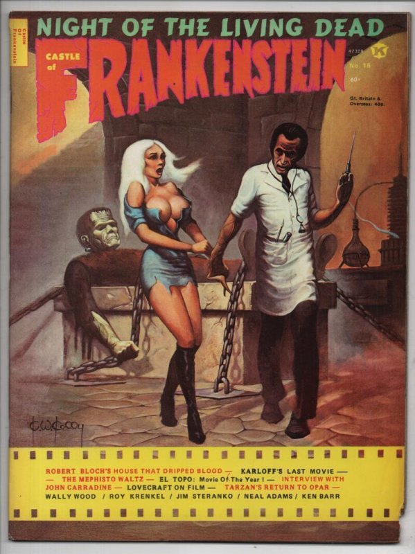 CASTLE OF FRANKENSTEIN #18, FN-, Night of the Living Dead Horror, 1972, Monster