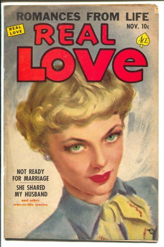 Real Love #41 1951-Ace-painter portrait cover-An Brewster art-VG